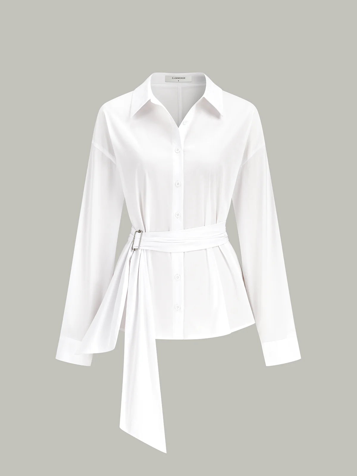 Tie-Waist Button-Down Shirt - Image 2