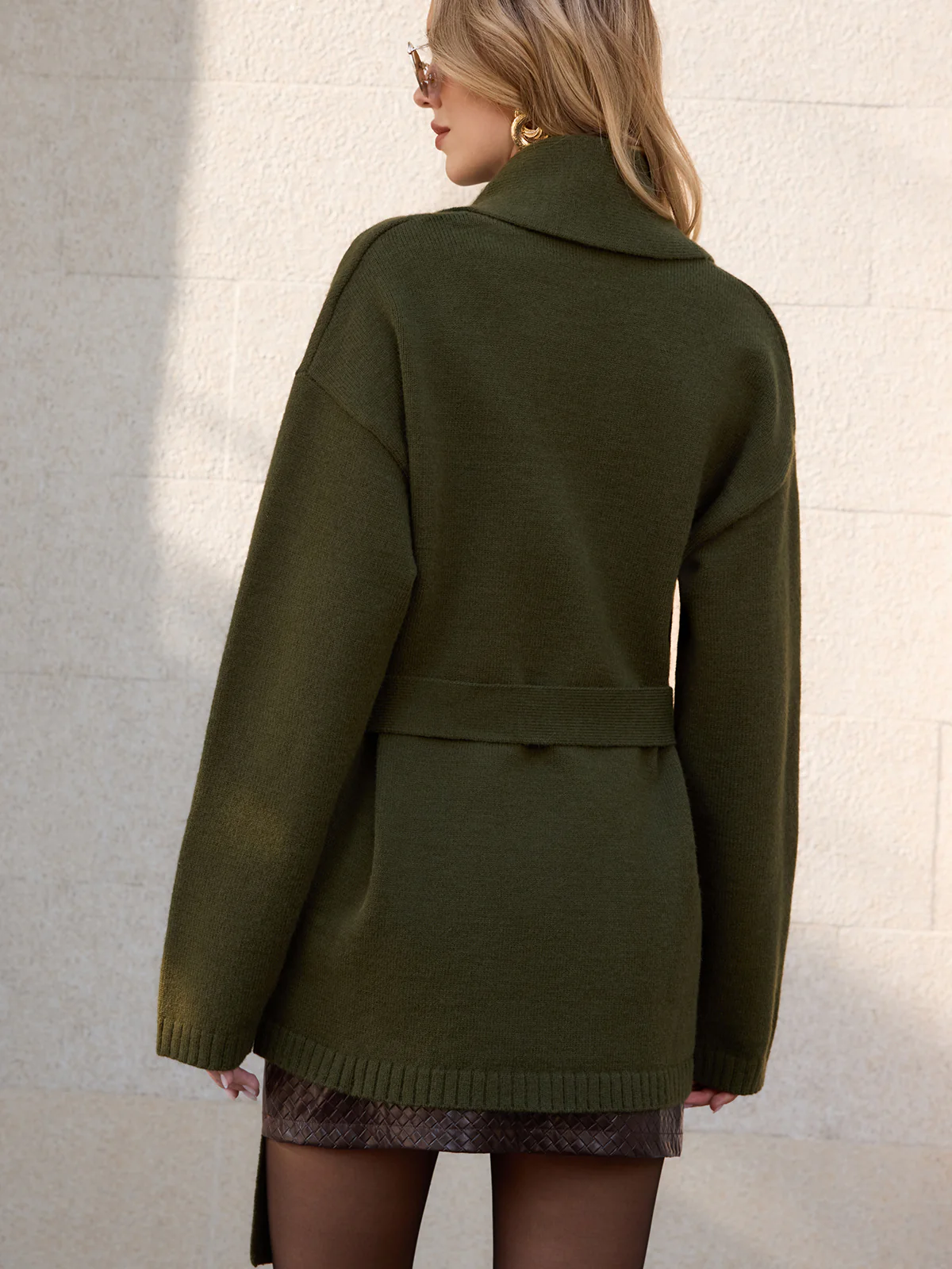 Tie-Waist Wrap Cardigan - Image 6