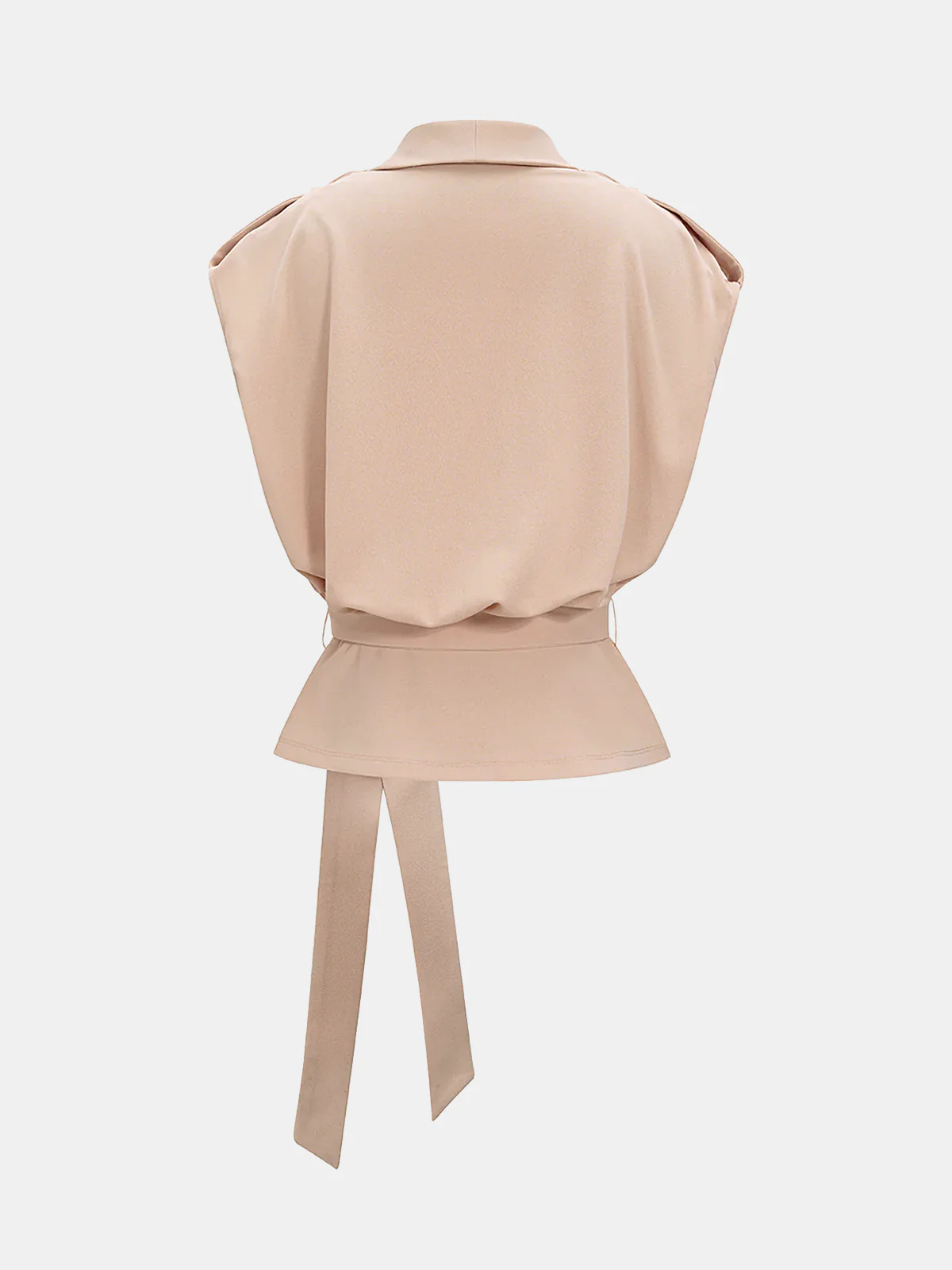 Tie-Waist Wrap Sleeveless Vest - Image 2