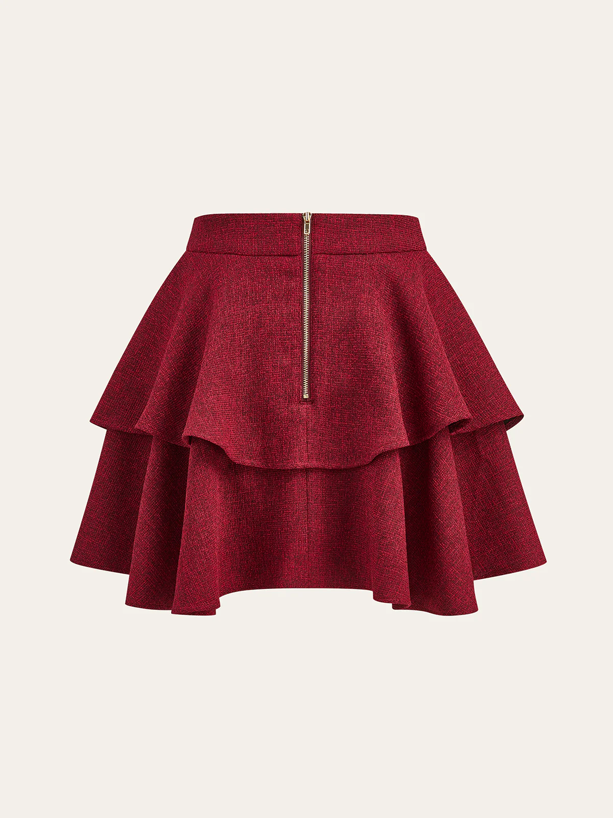 Tiered Ruffle Mid-Waist Mini Skirt - Image 3