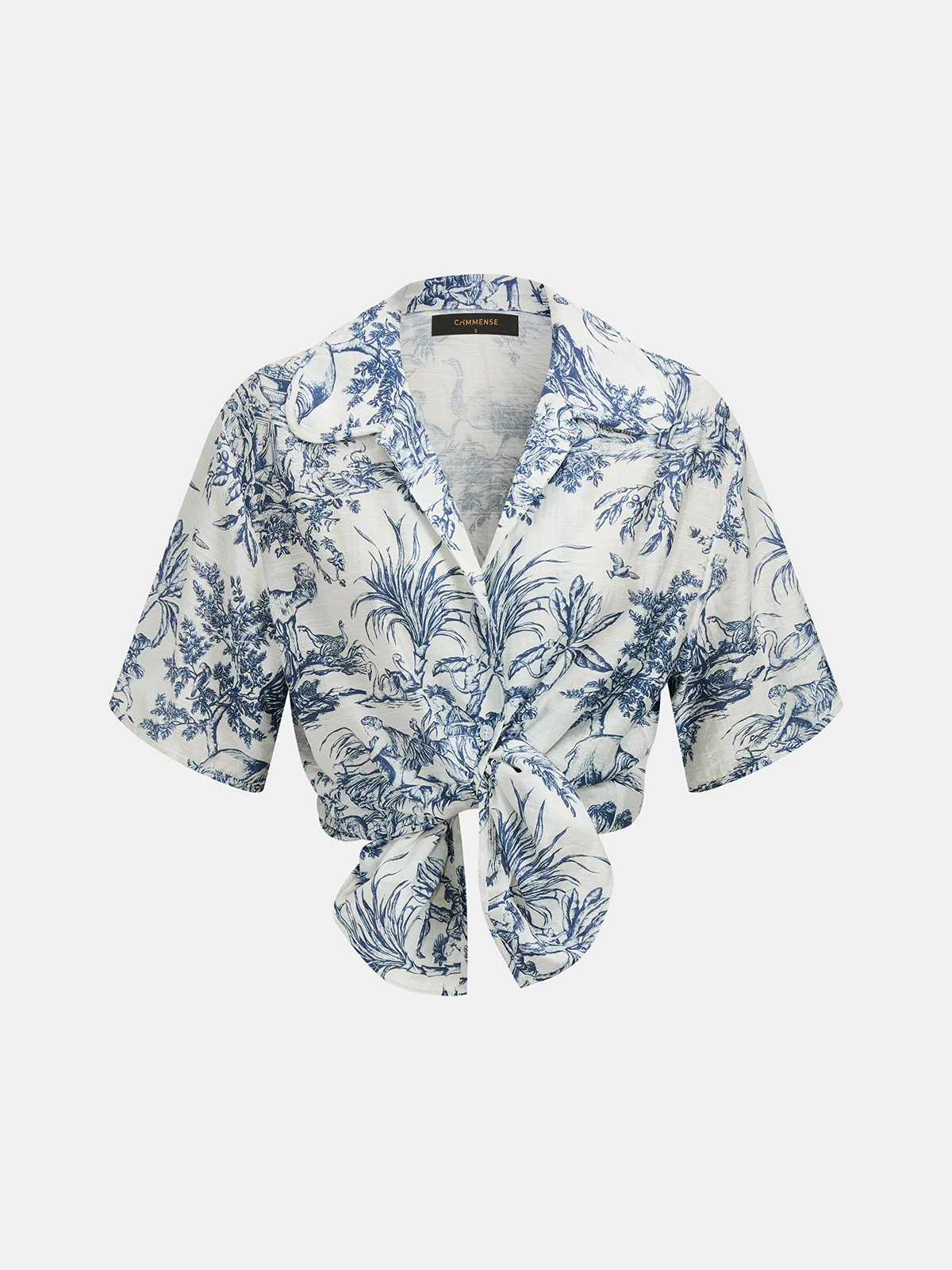 Toile Print Casual Three Piece Shorts Set - Image 7