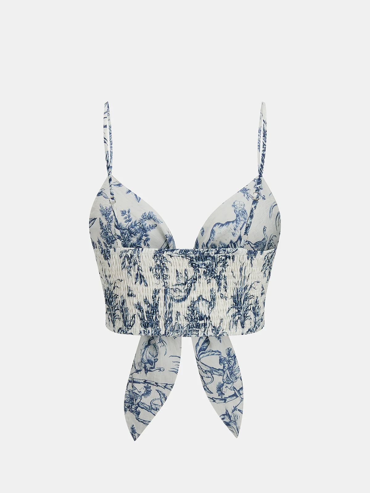 Toile Print Casual Three Piece Shorts Set - Image 9