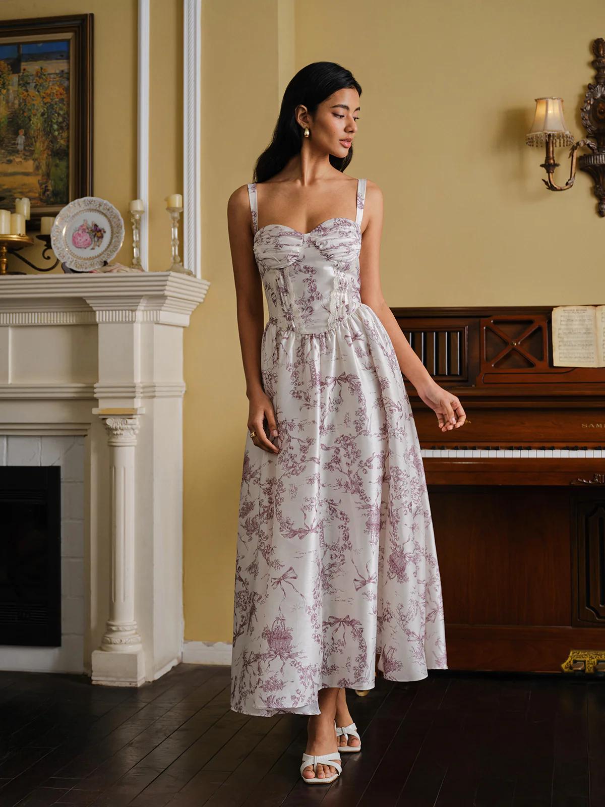 Toile Print Corset Dress - Image 3