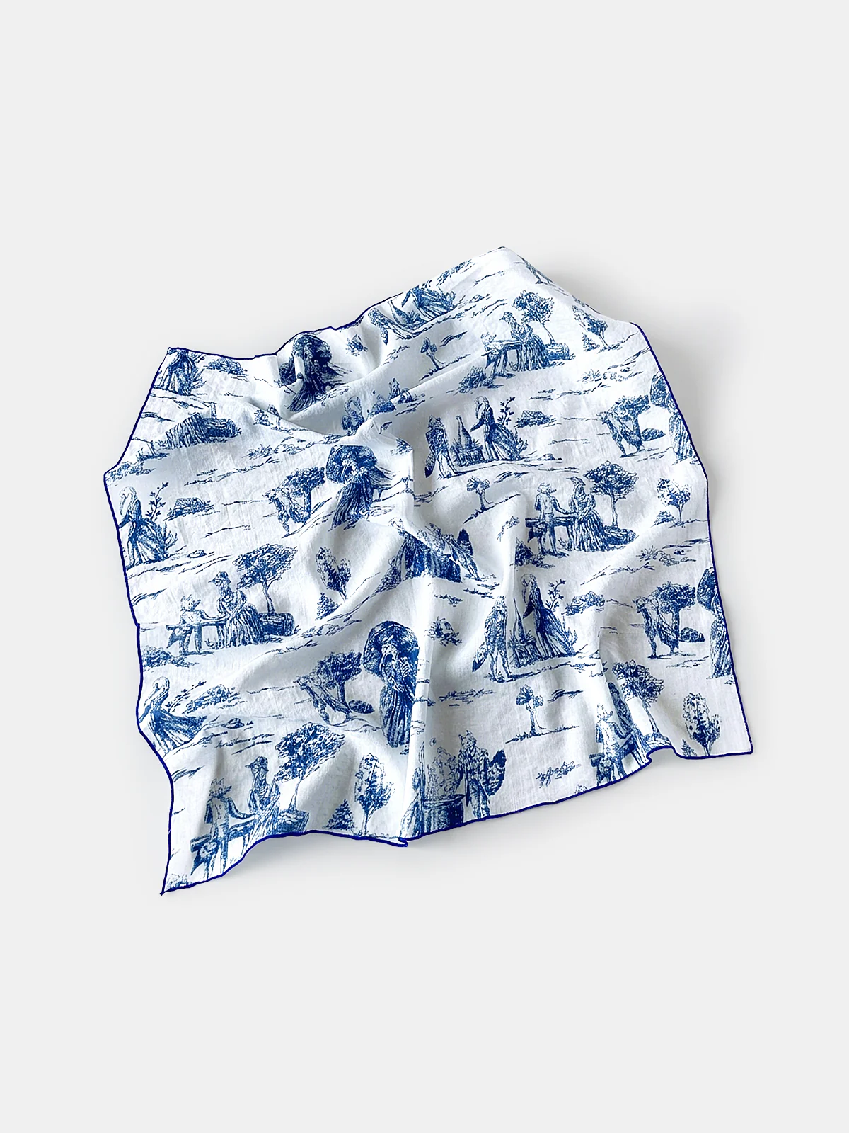 Toile Print Cotton Bandana Scarf - Image 2