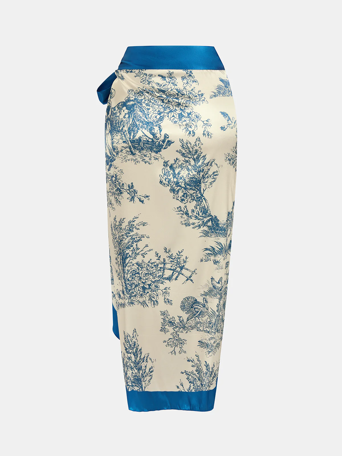 Toile Print One-Piece Swimsuit & Wrap Skirt Set - Image 6