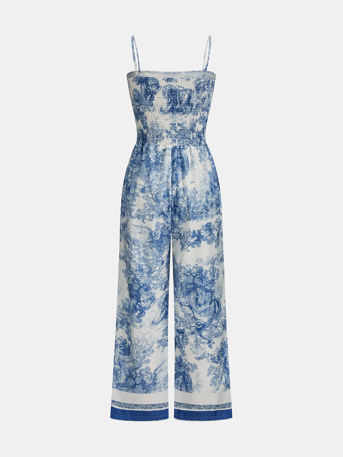 Toile Print Smocked Cami Wide-Leg Jumpsuit - Image 3
