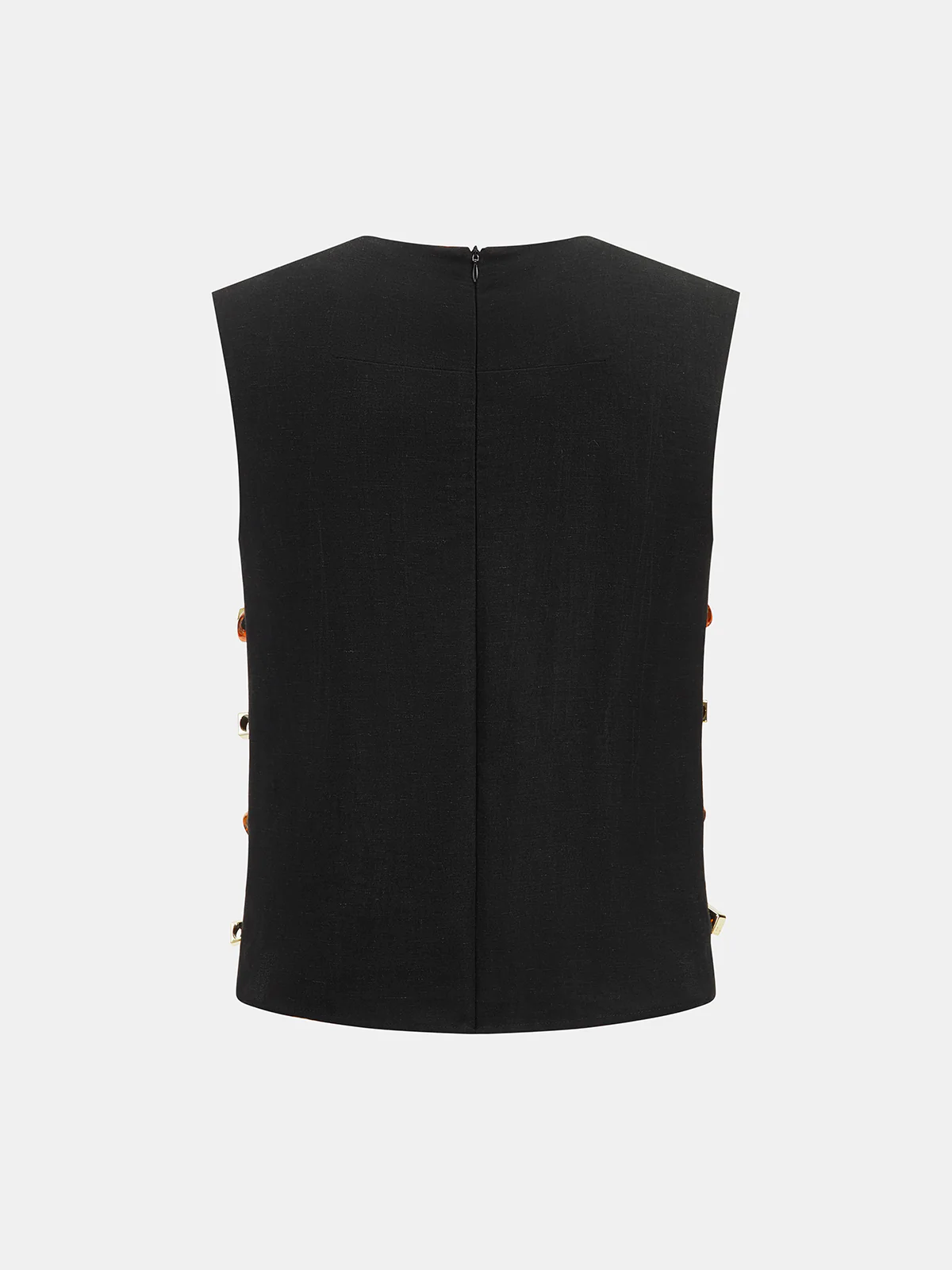 Tortoiseshell Detail Sleeveless Top & Shorts Set - Image 4