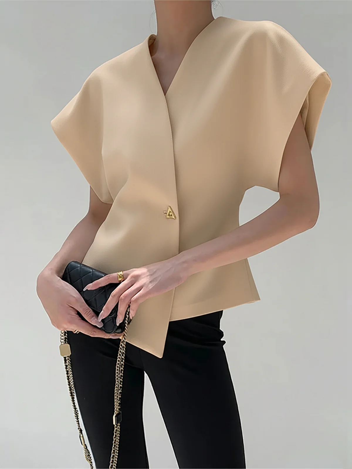 Trendy V-Neck Button Down Blouse - Image 16
