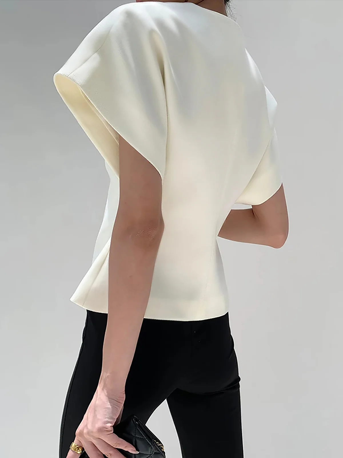 Trendy V-Neck Button Down Blouse - Image 5