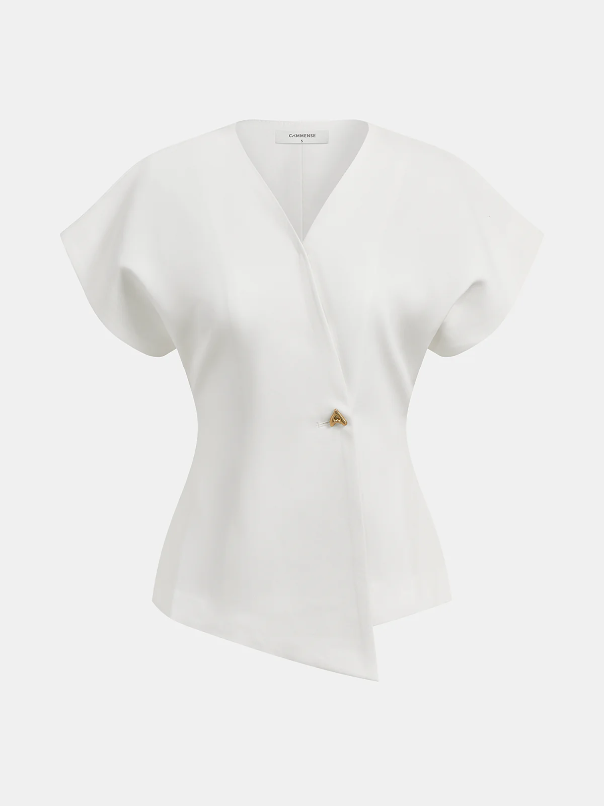 Trendy V-Neck Button Down Blouse - Image 6
