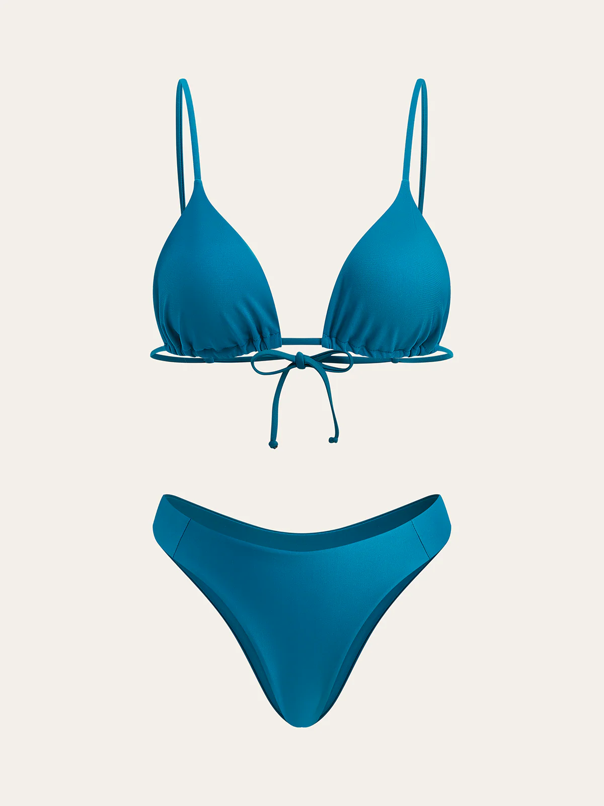 Triangle Top and Two Bottom Style Bikini Set - Image 2