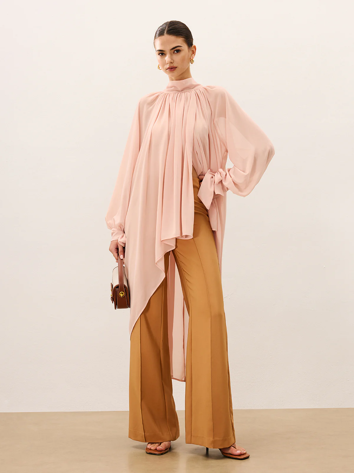 Trimmed Mid-Rise Wide-Leg Pants - Image 3