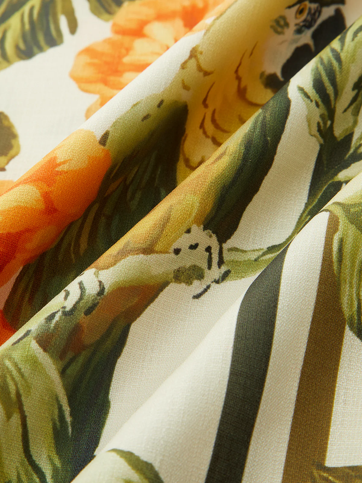 Tropical Floral Print Deep V-Neck Maxi Dress - Image 4