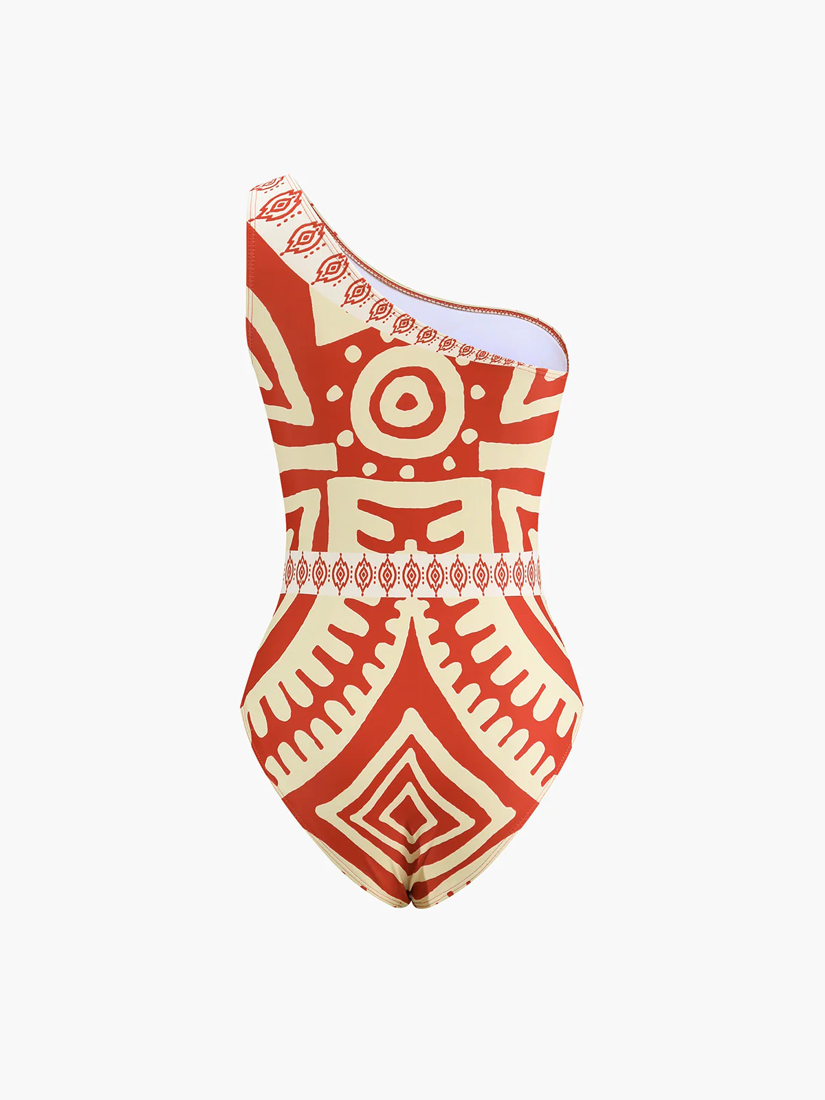 Tropical Print One Piece Swimsuit - Image 2