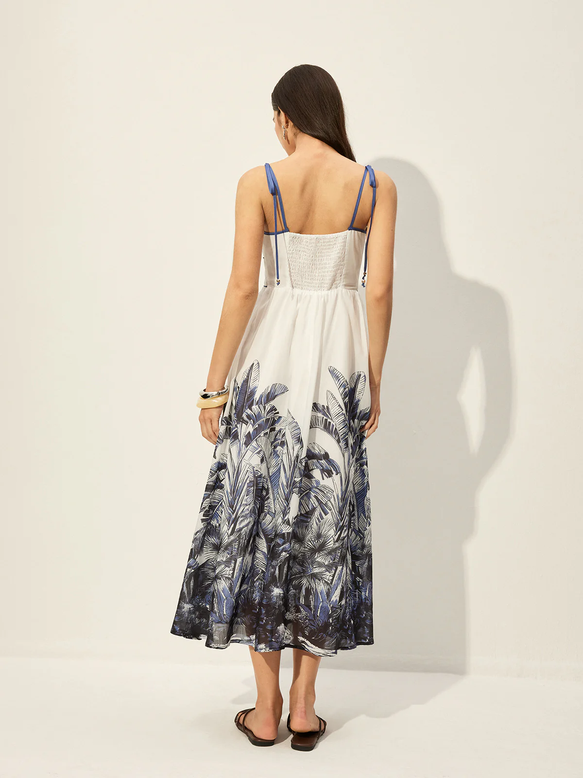 Tropical Print Tie-Strap Dress - Image 7