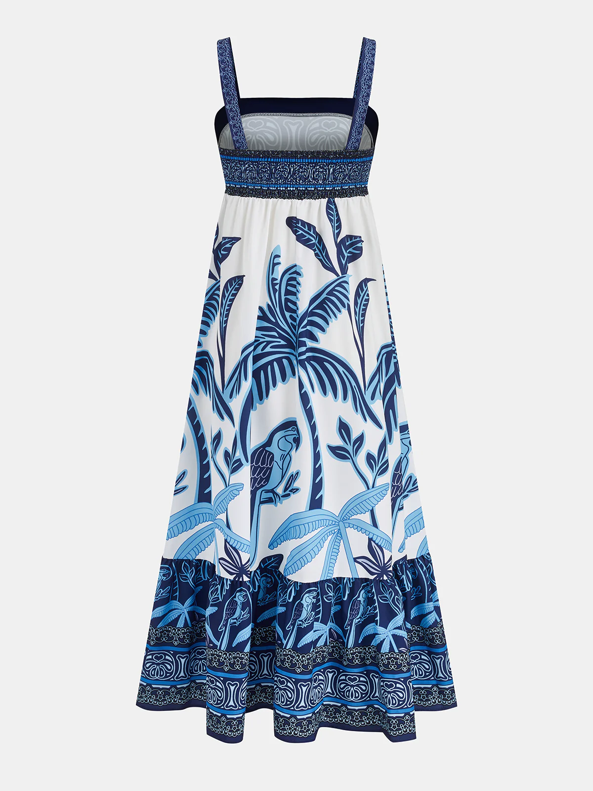 Tropical Print Tiered Maxi Dress - Image 2