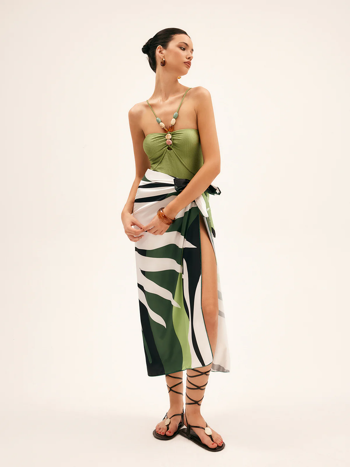 Tropical Rain Forest Print Cover Up - Image 2
