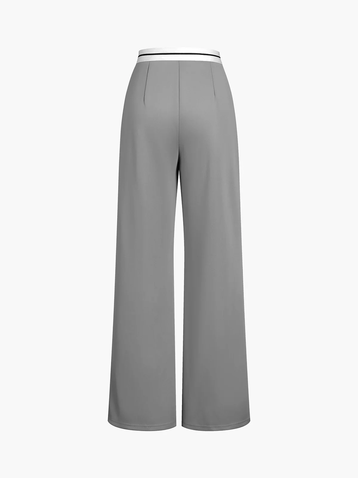 Tube Top Two Piece Contrast Waistband Pants Set - Image 8