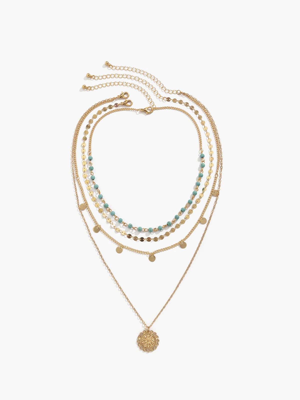 Turquoise Multi-Layered Necklace - Image 2