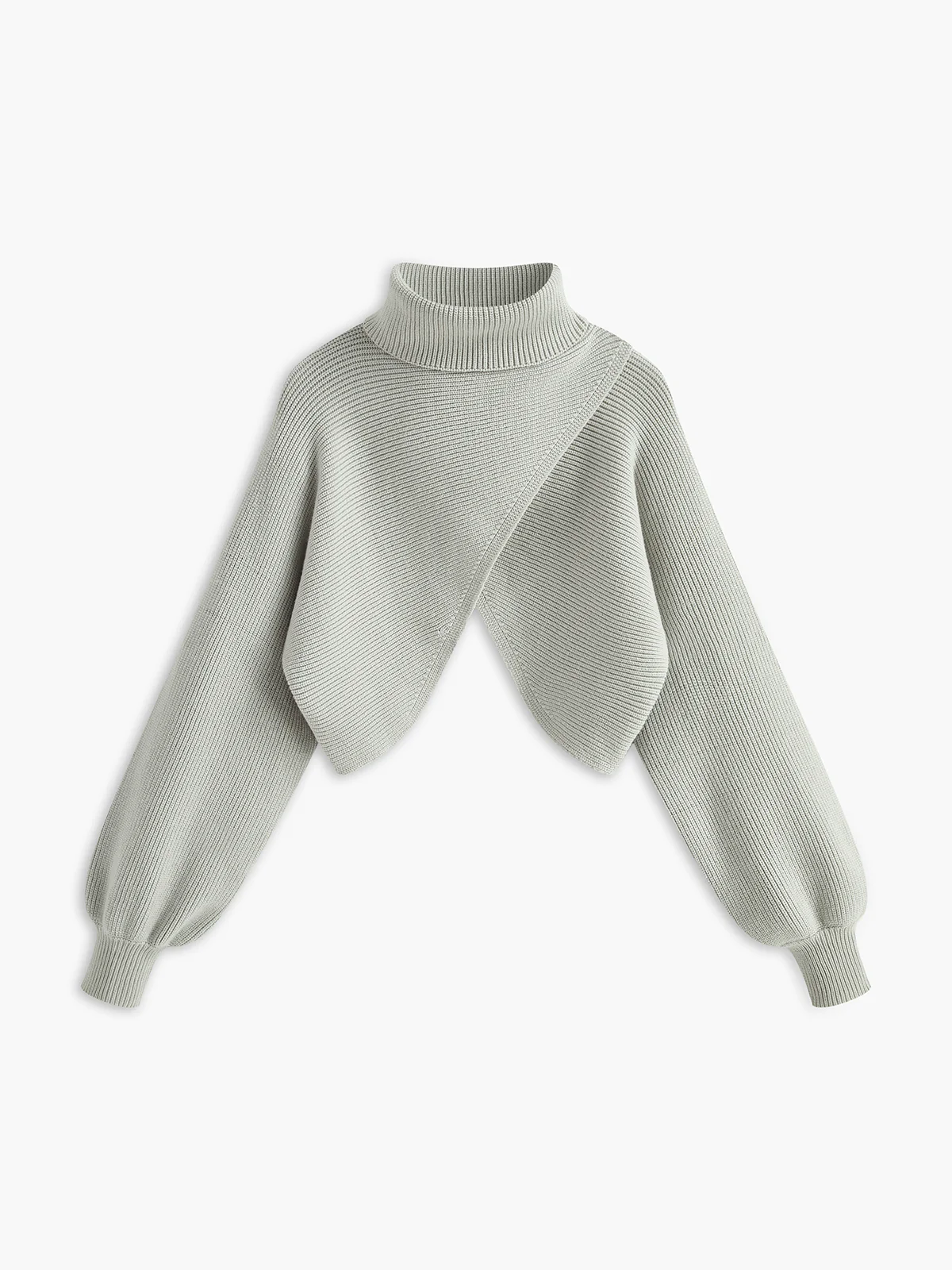 Turtleneck Batwing Sleeve Sweater - Image 3