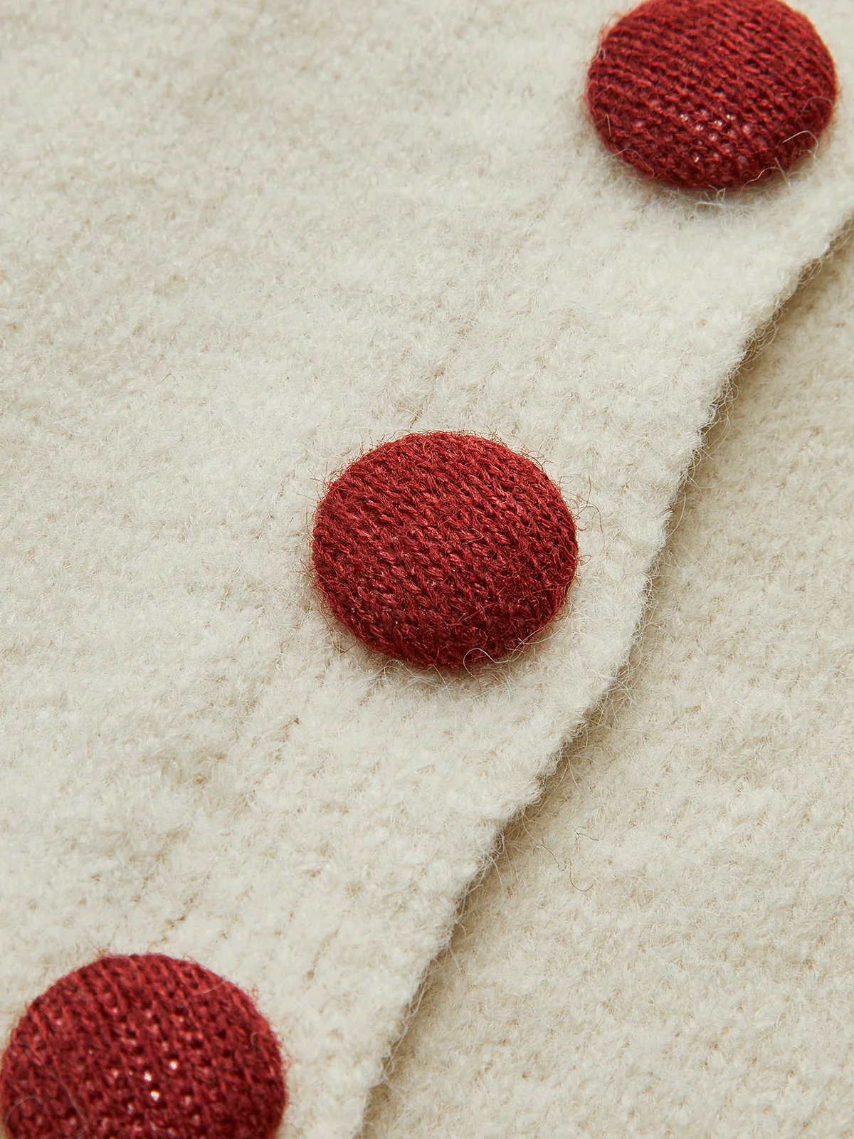 Turtleneck Contrast Button Cardigan - Image 2