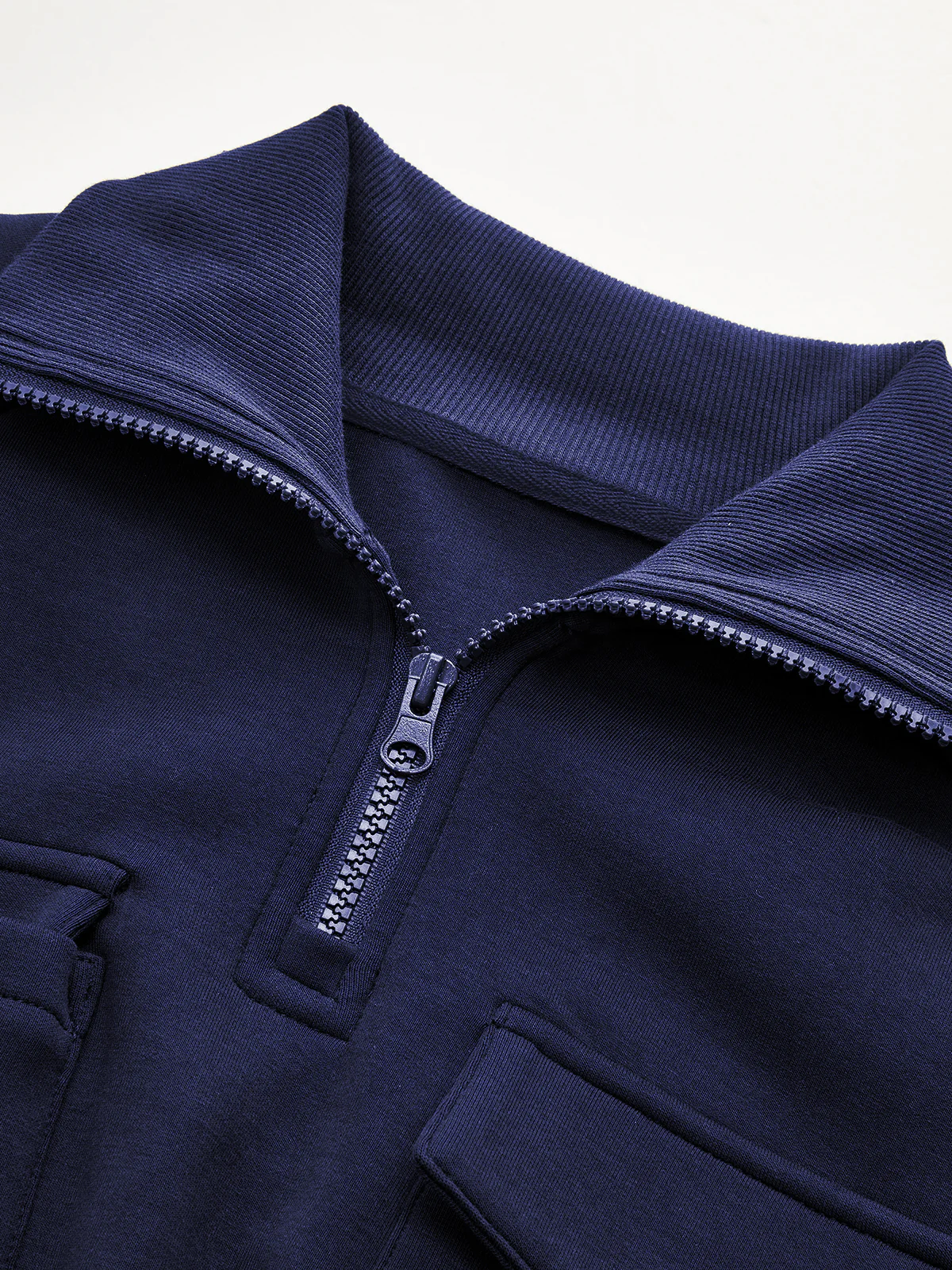 Turtleneck Half-Zip Cinched Waist Knit Top - Image 5