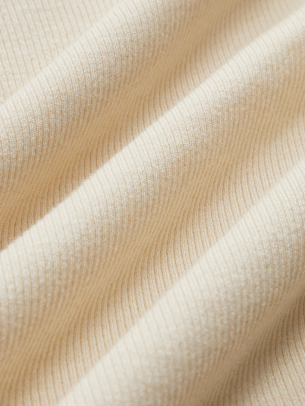 Turtleneck Ribbed Ruffle Sleeve T-Shirt - Image 7