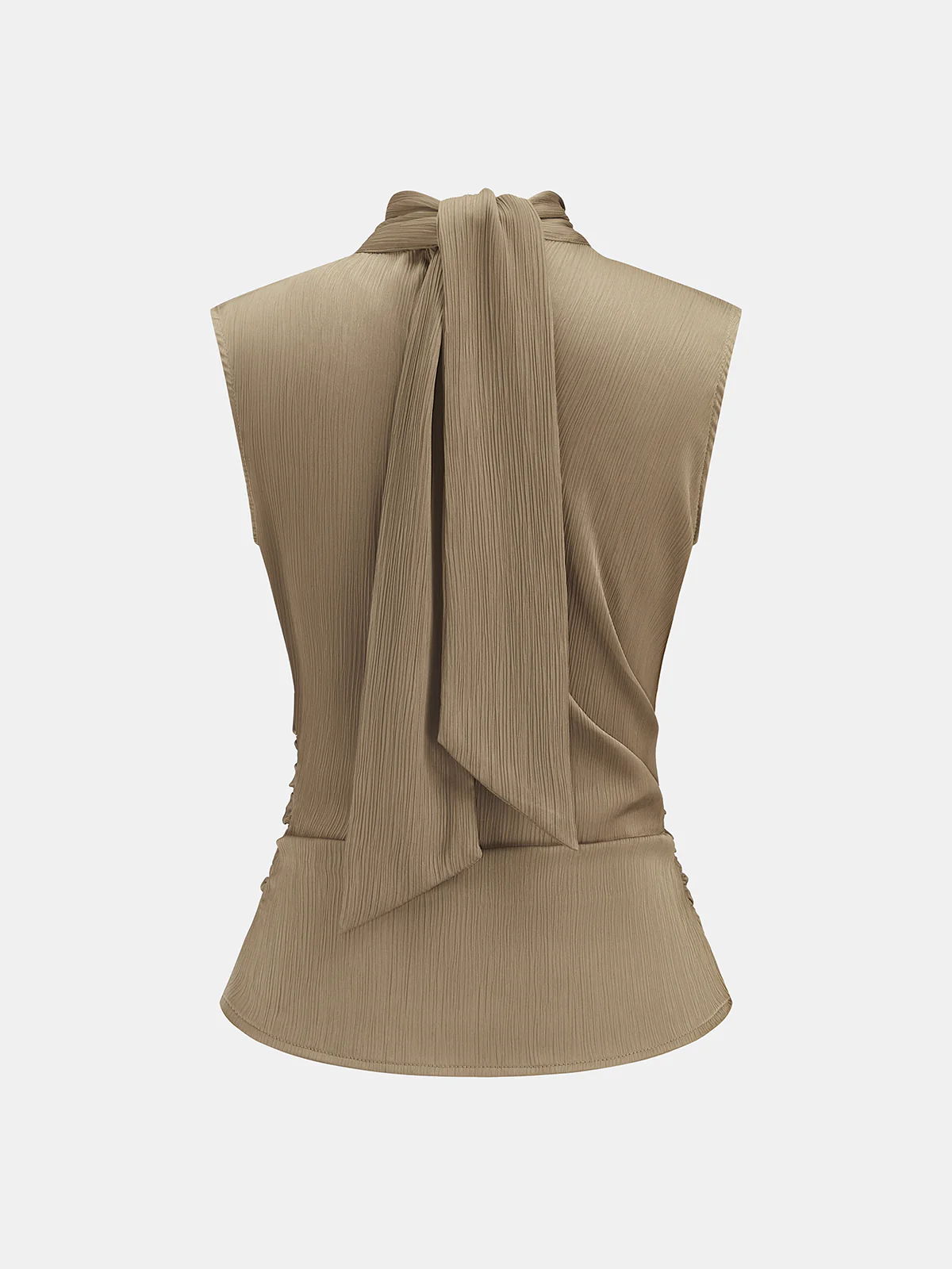 Turtleneck Ruched Top & Wide-Leg Pants Set - Image 3