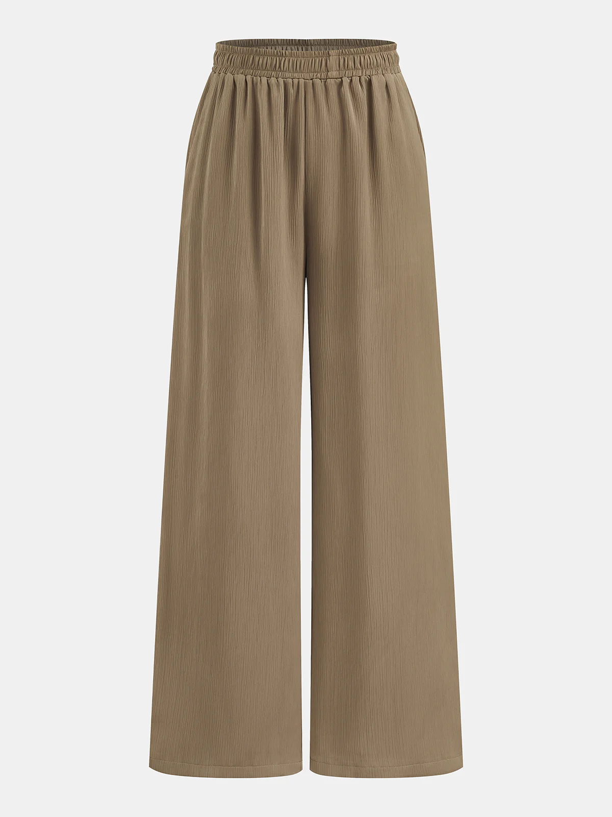 Turtleneck Ruched Top & Wide-Leg Pants Set - Image 4