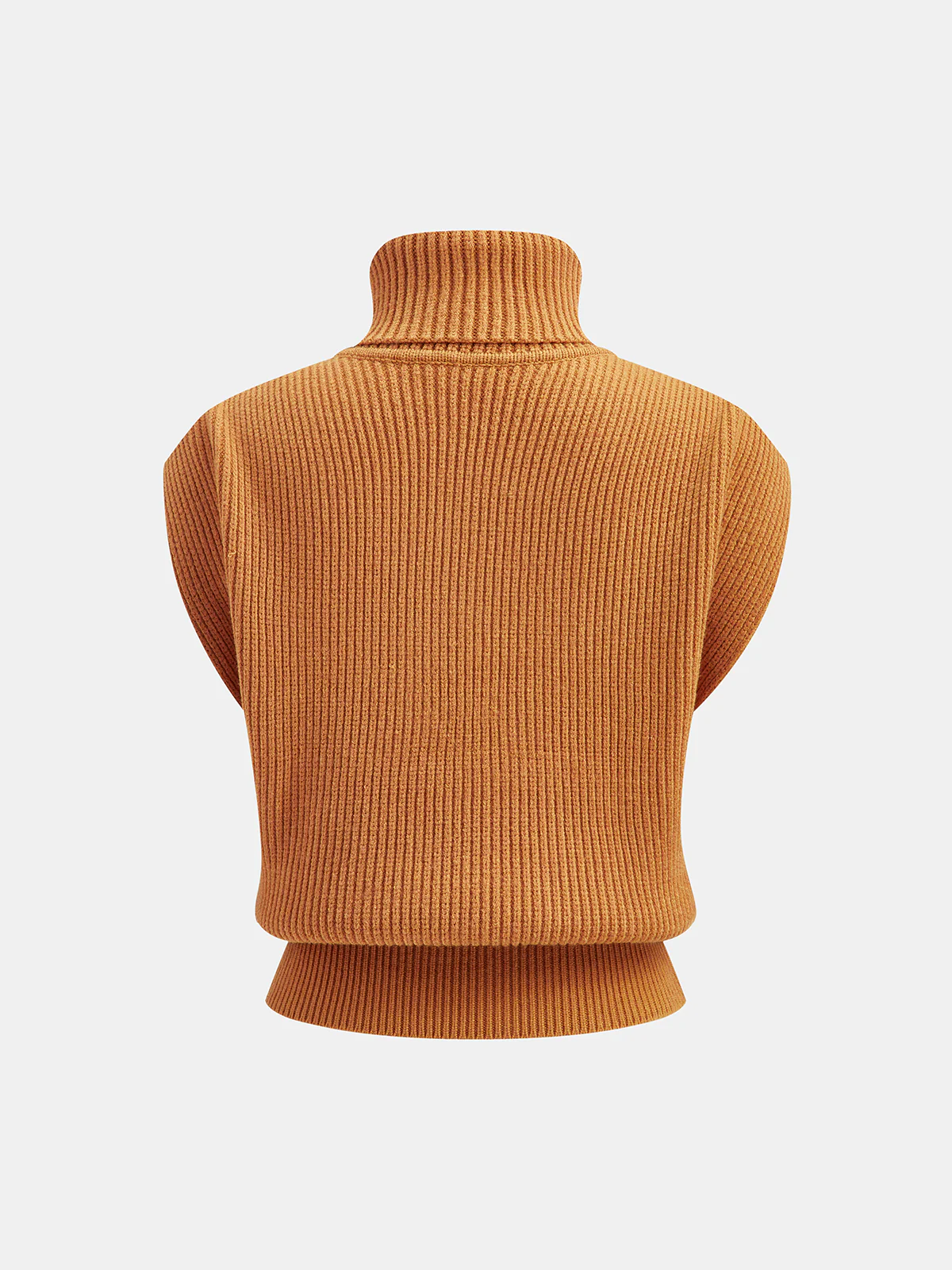 Turtleneck Sleeveless Sweater Vest - Image 4