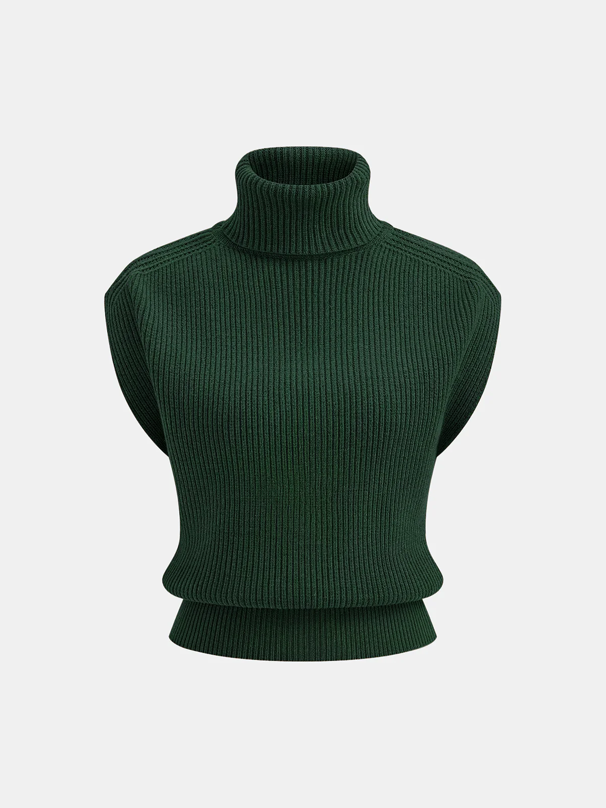Turtleneck Sleeveless Sweater Vest - Image 5