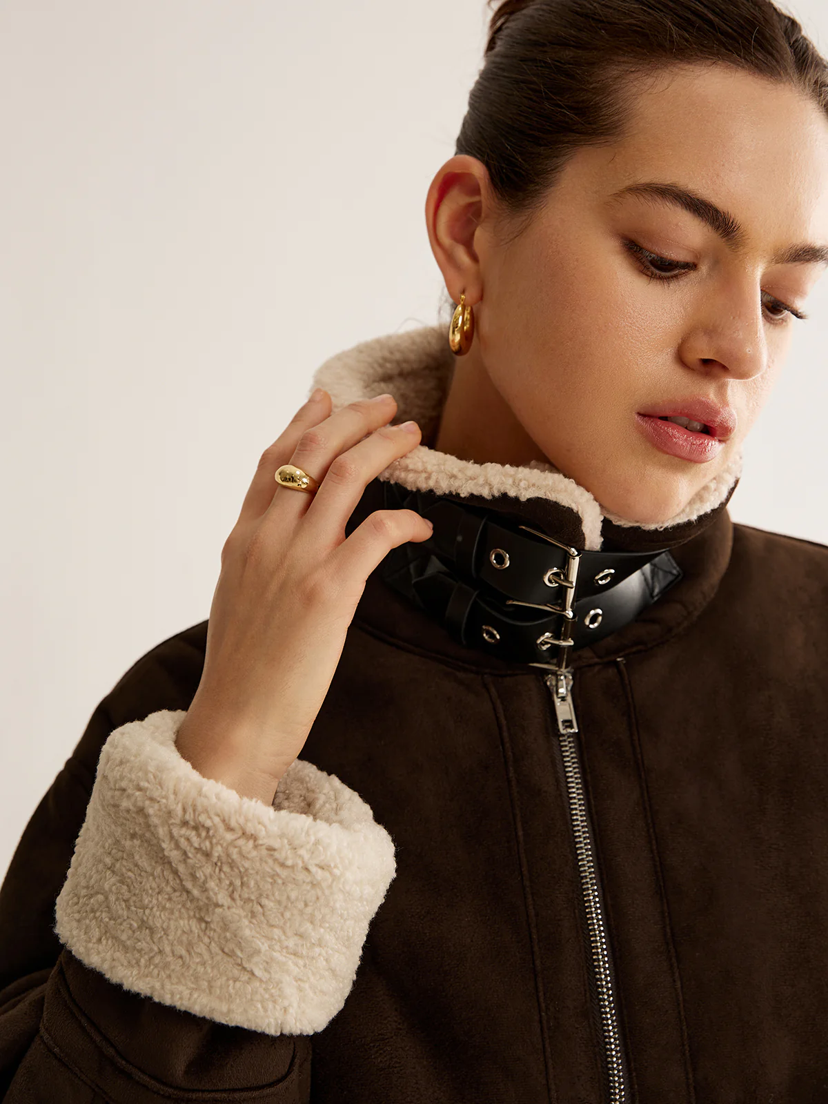 Turtleneck Zipper Fleece Jacket - Image 5