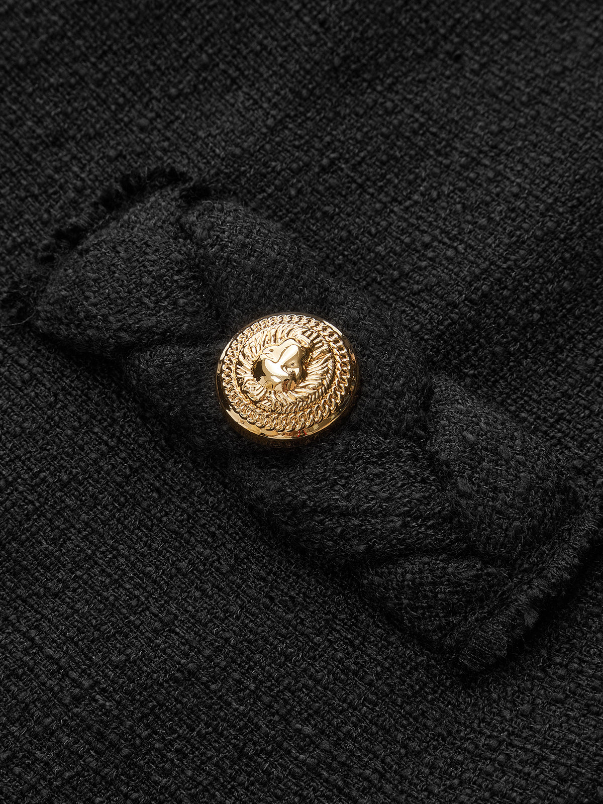 Tweed Braided Rope Collar Short Sleeve Dress - Image 2