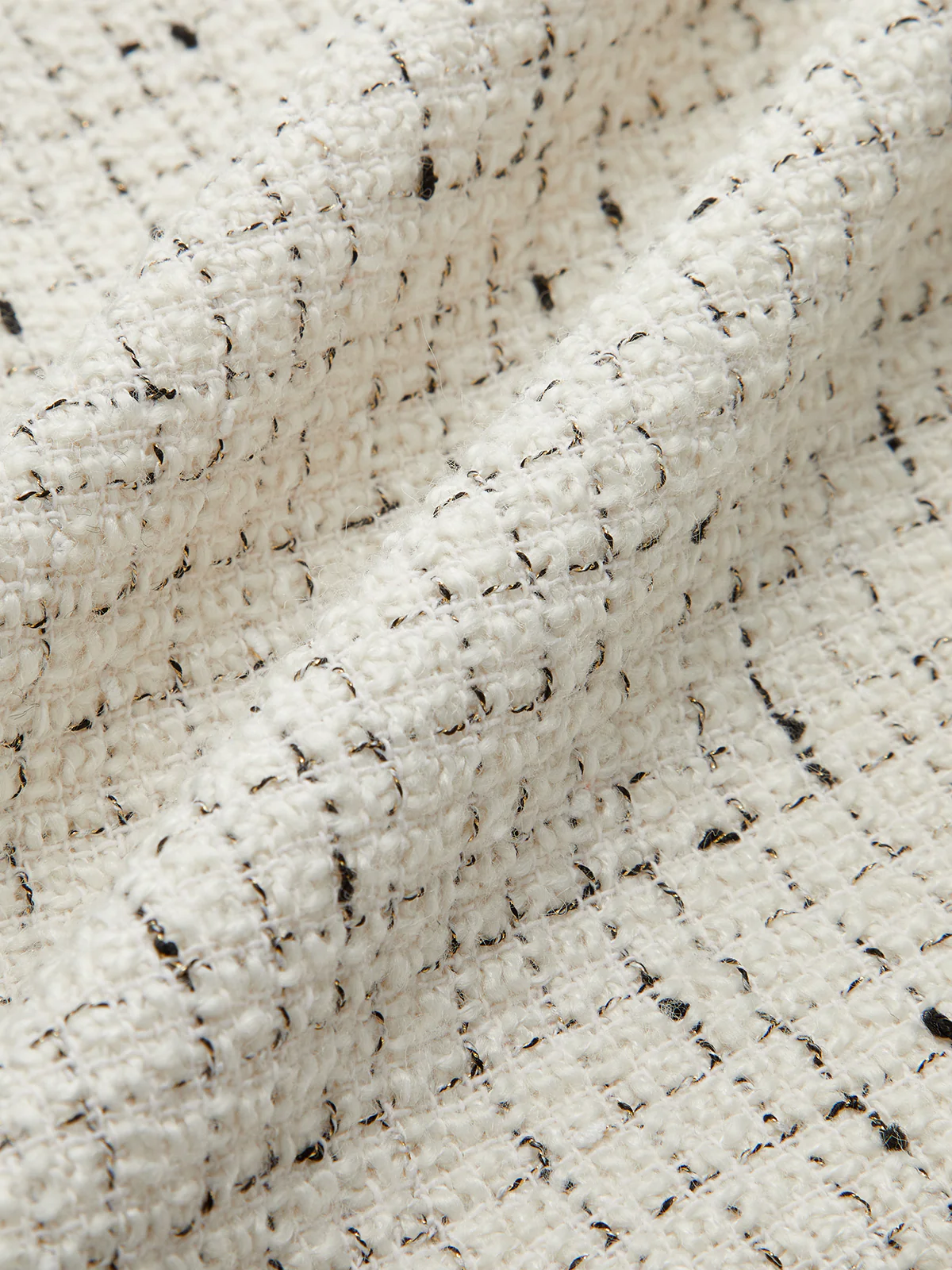 Tweed Contrast Bow Round Neck Jacket - Image 3
