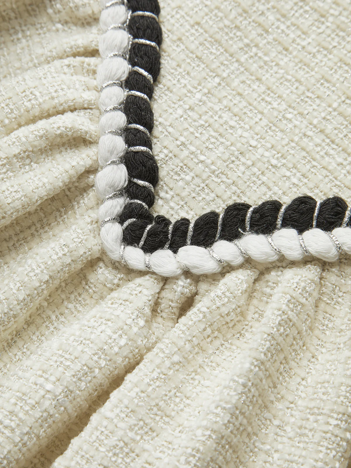 Tweed Pleated Strappy Dress - Image 4