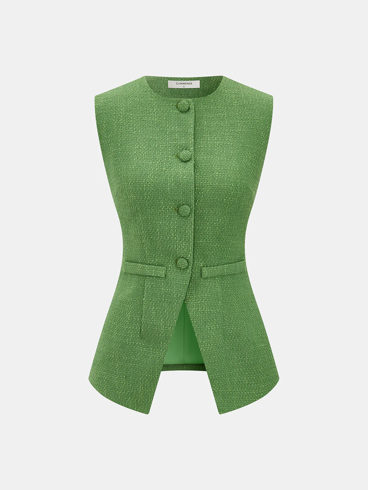 Tweed Sleeveless Vest & Shorts Set - Image 2