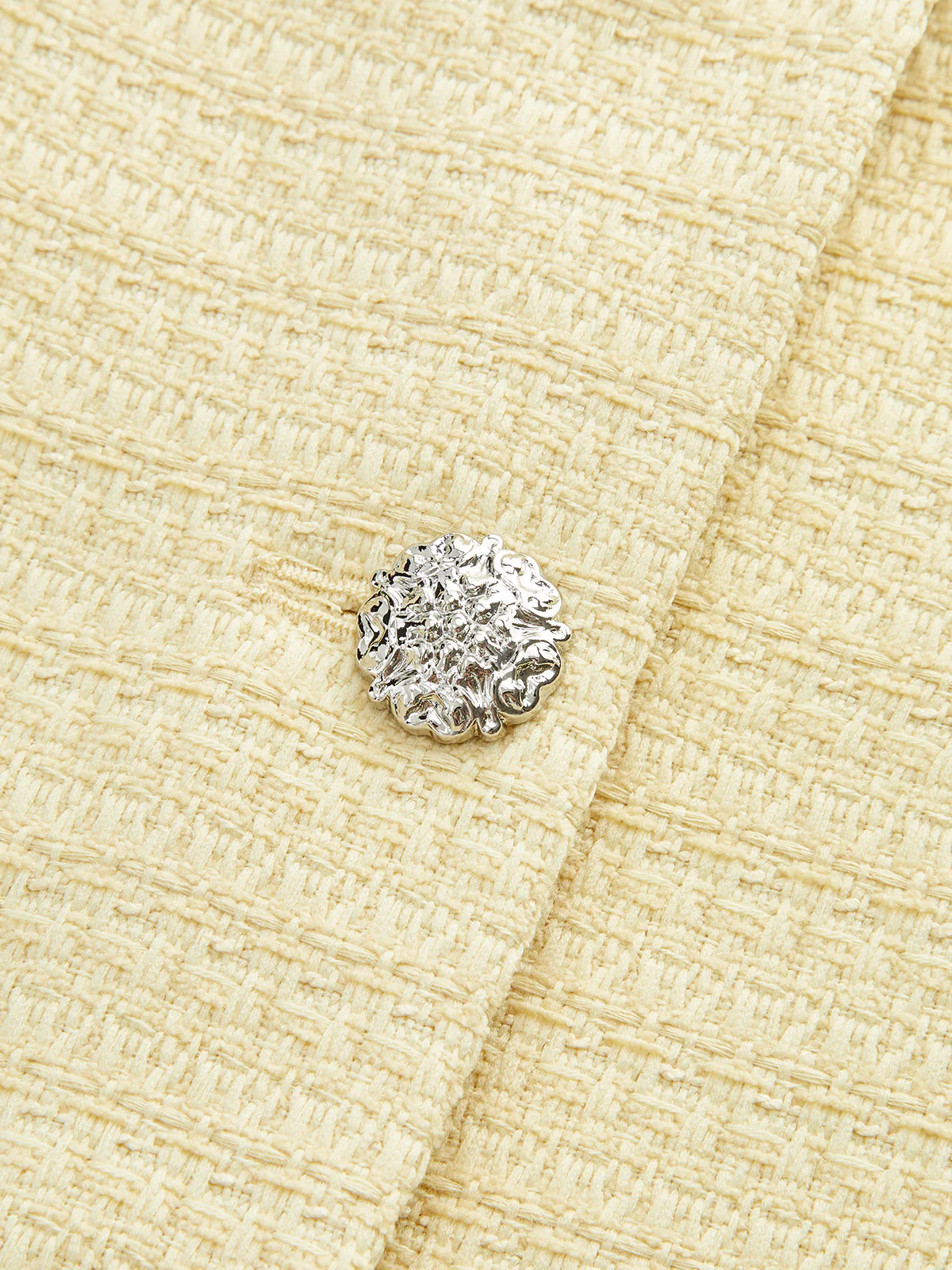Tweed Square-Neck Button Mini Dress - Image 2