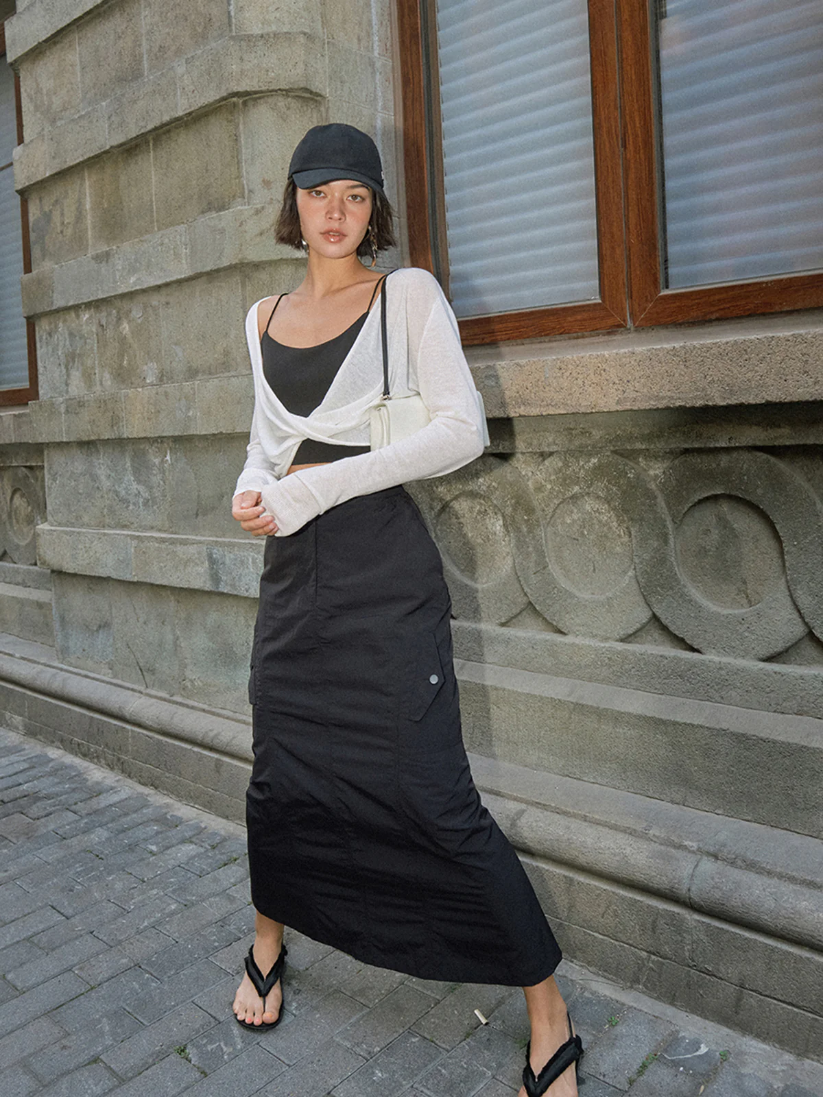 Twist Cover Up Crop Knit Top - Image 4