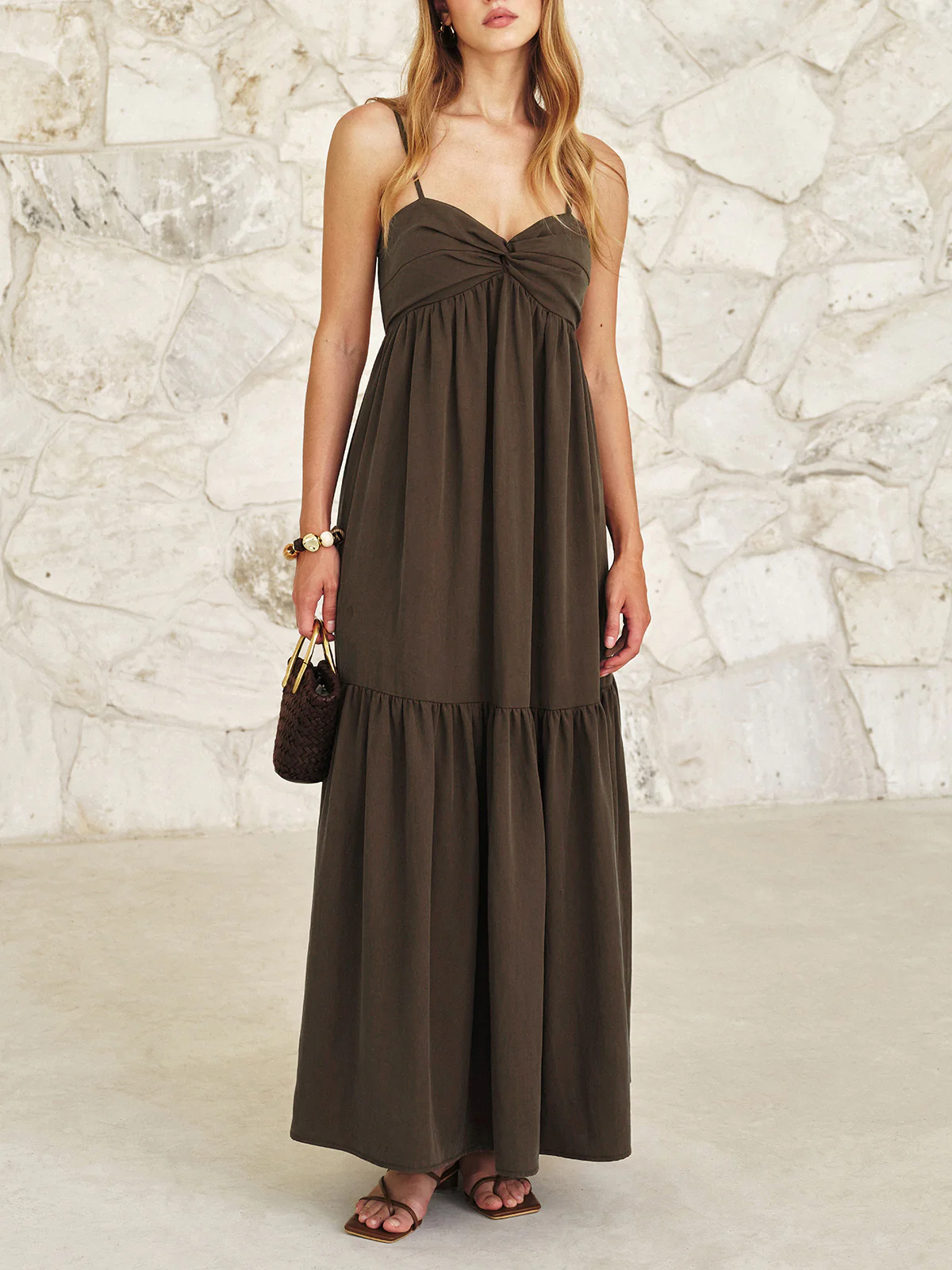 Twist Front Cami Maxi Dress - Image 6