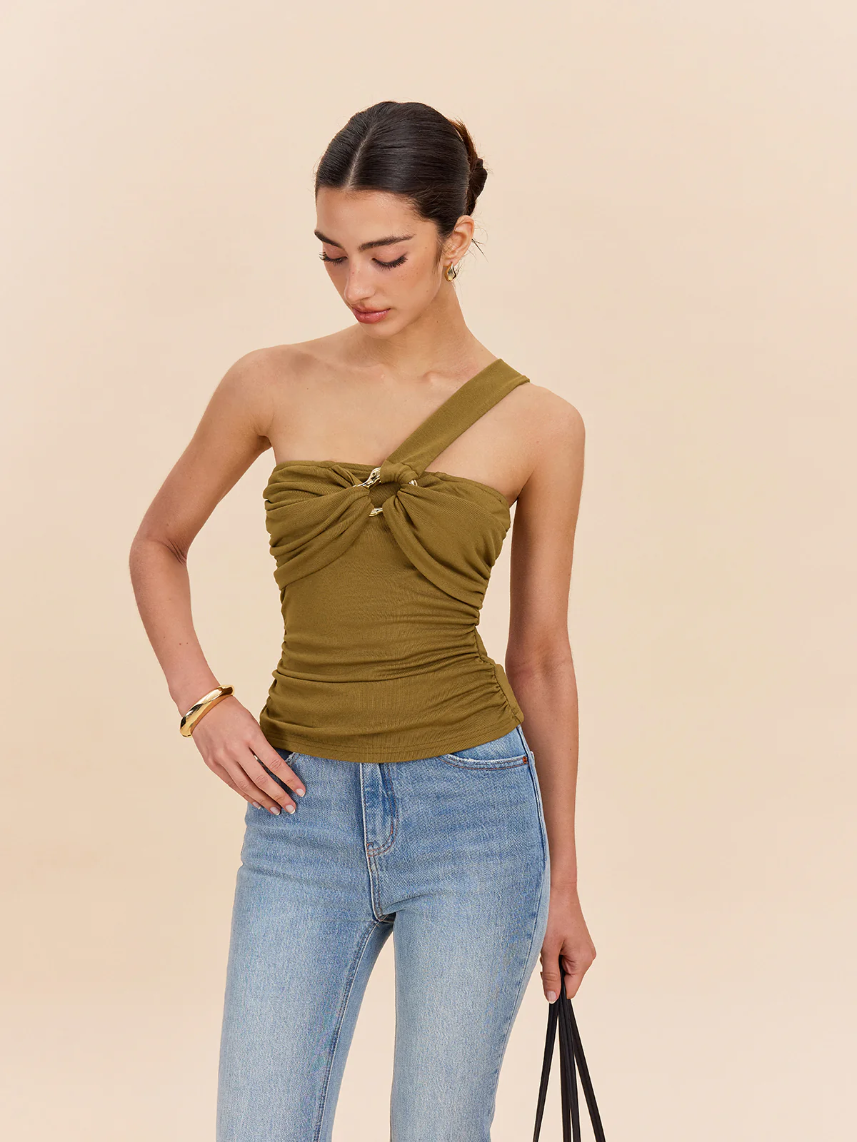 Twist Front One-Shoulder Top - Image 2