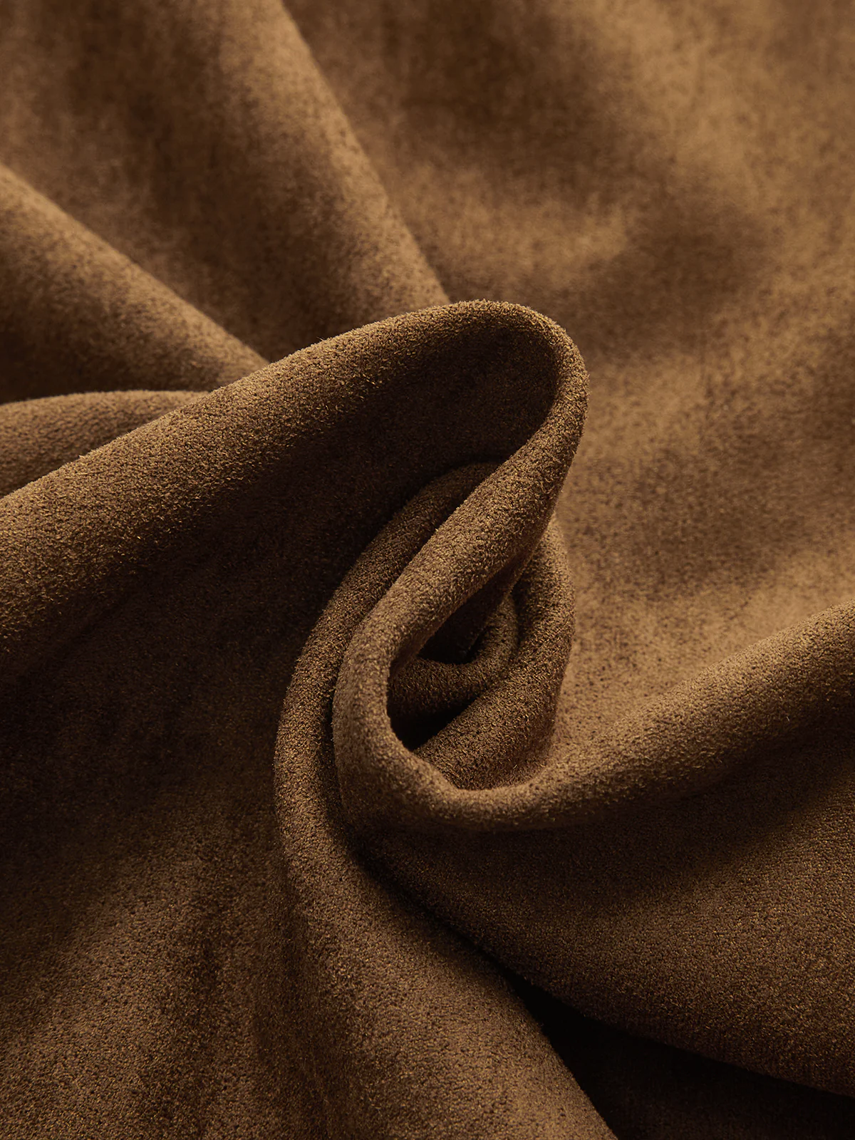 Twist-Front Slit Suede Skirt - Image 8