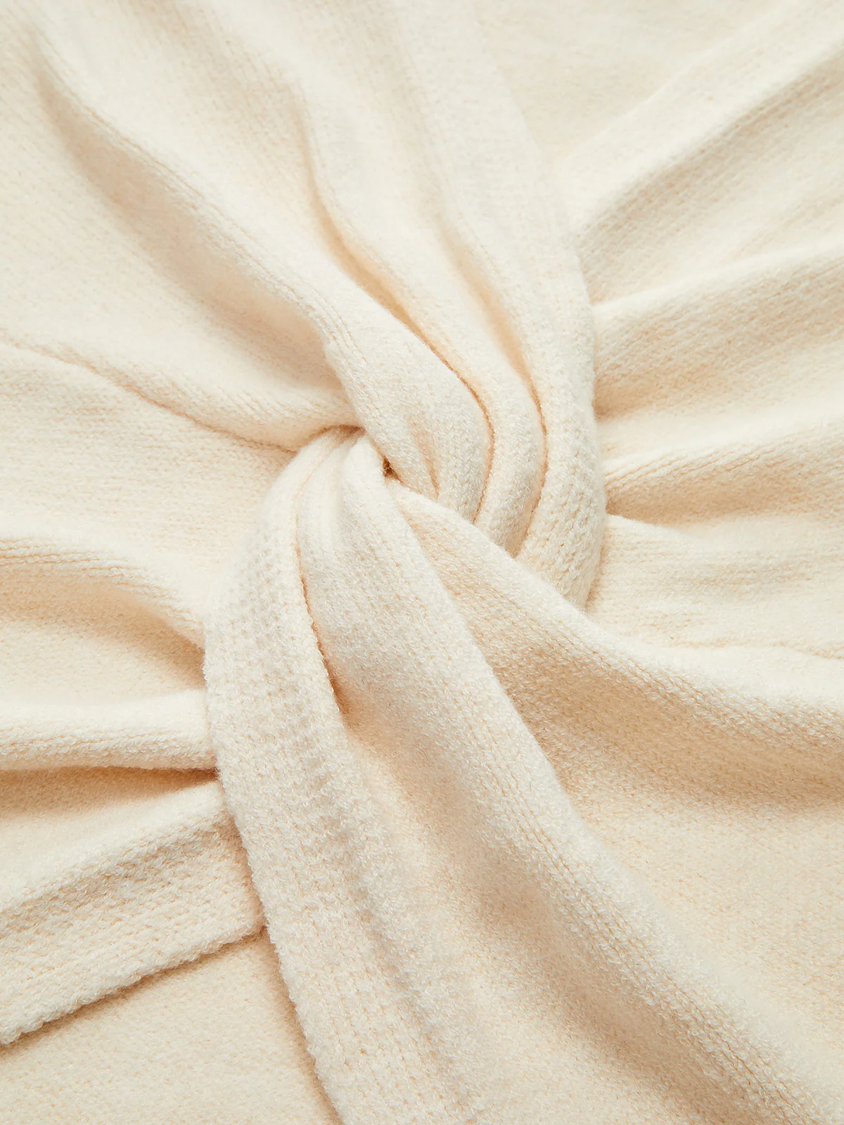 Twist V-Neck Leg-Of Mutton Sleeve Sweater - Image 3