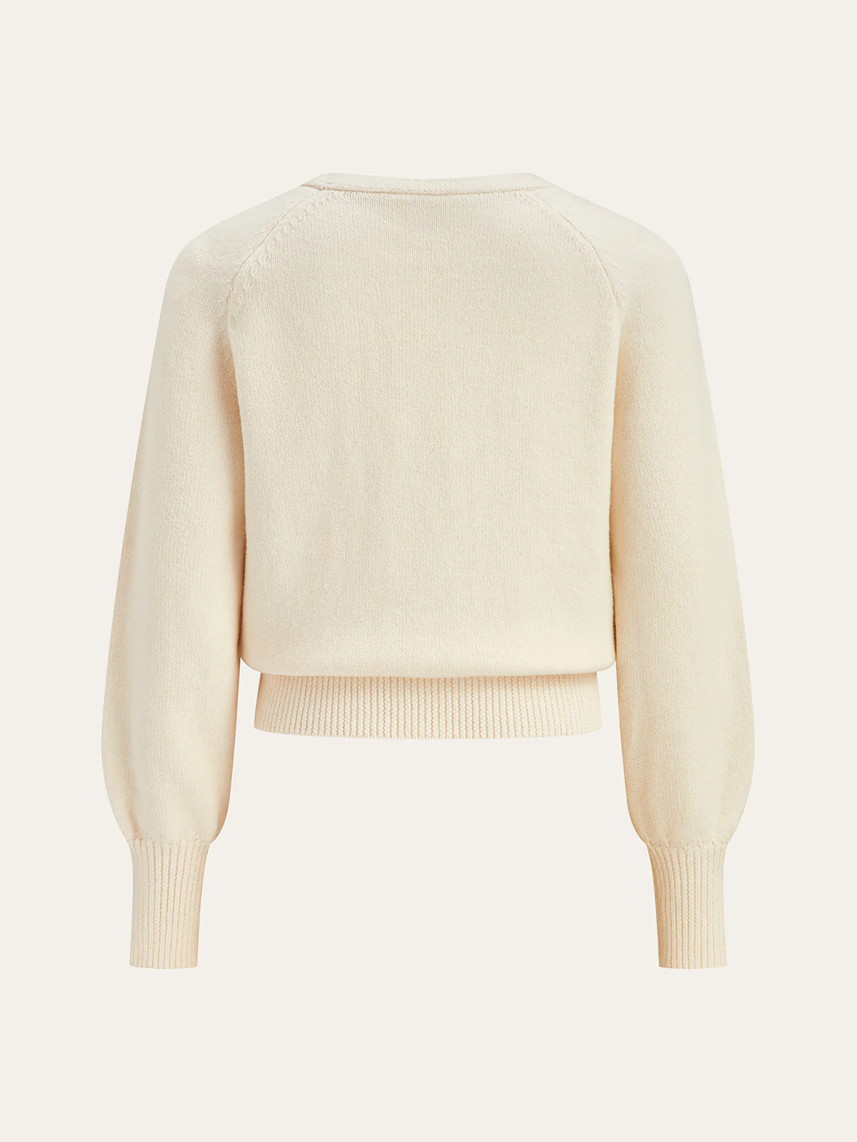 Twist V-Neck Leg-Of Mutton Sleeve Sweater - Image 5