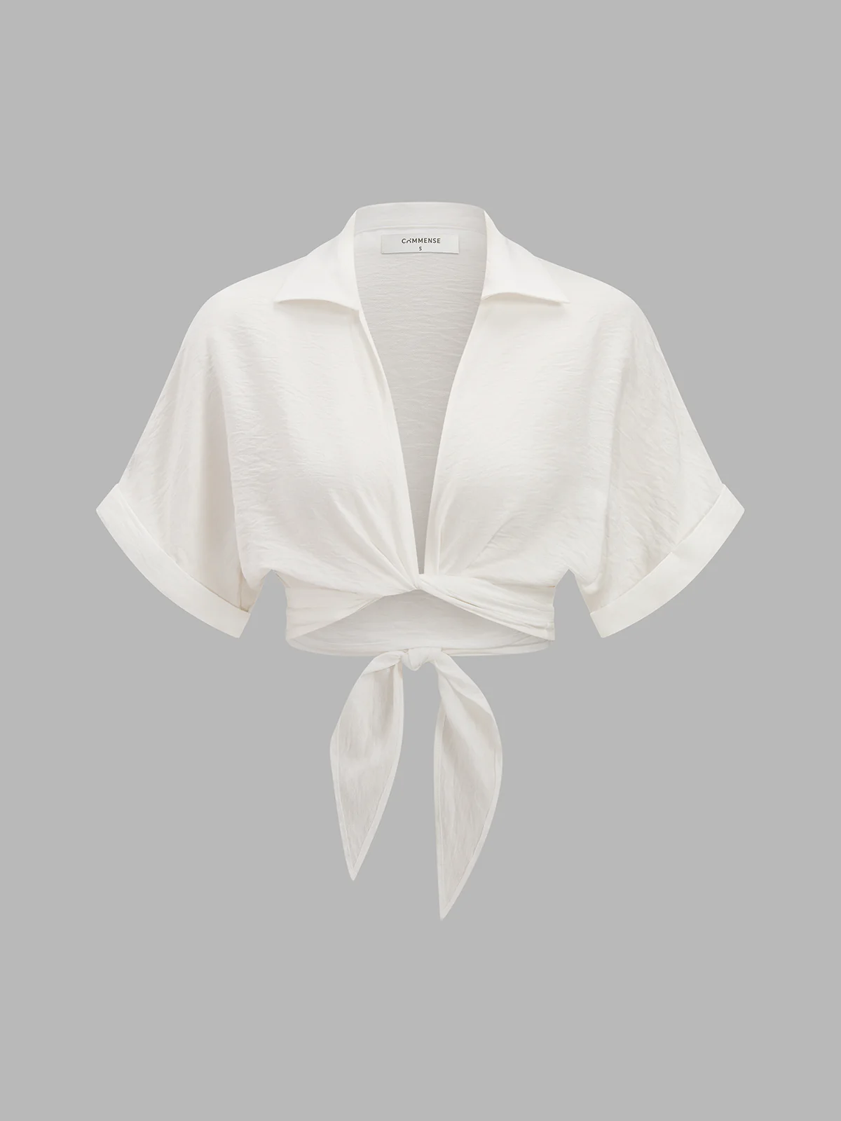 Twisted Crop Top & Toile Print Pants Set - Image 2