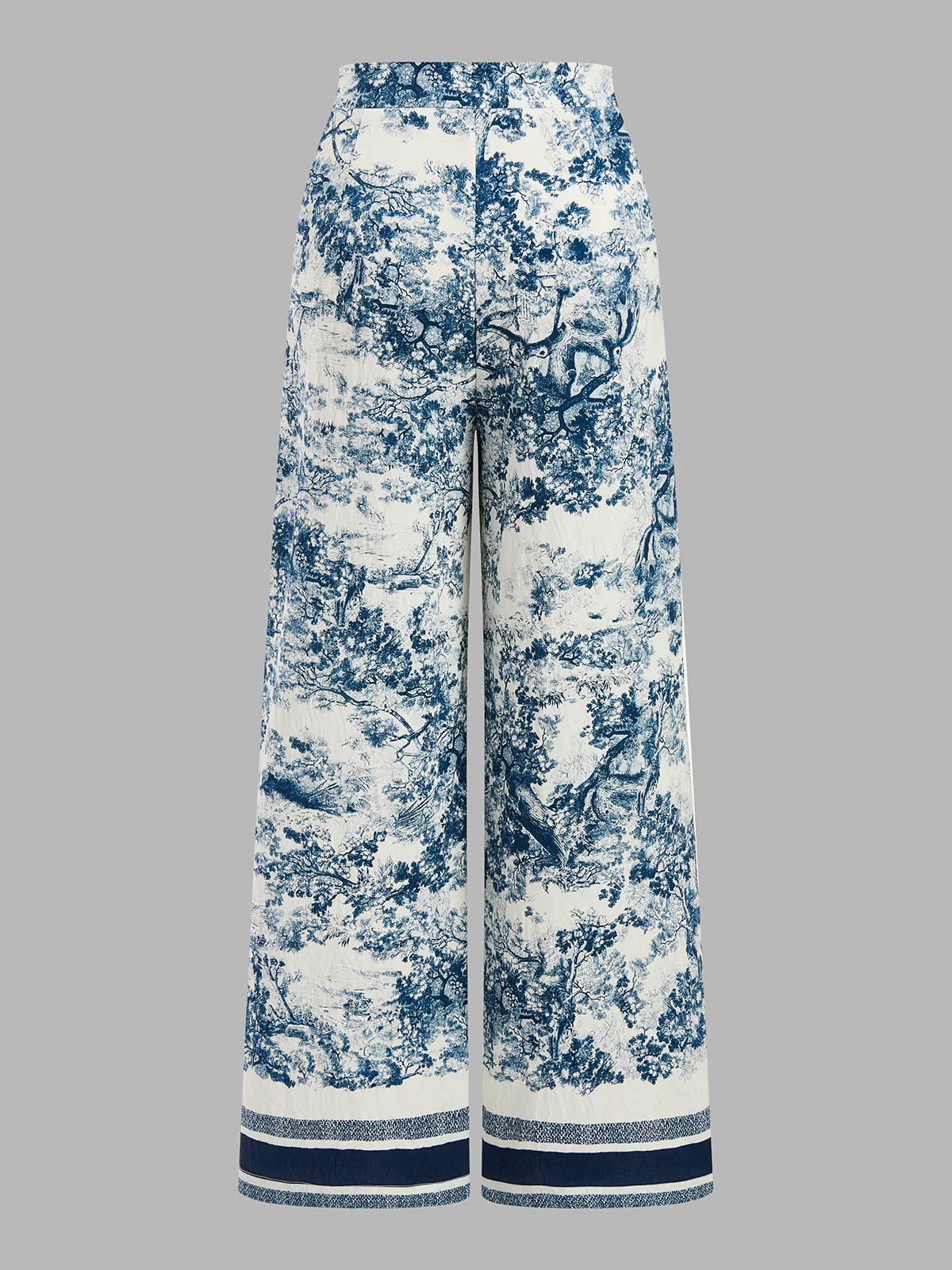 Twisted Crop Top & Toile Print Pants Set - Image 5