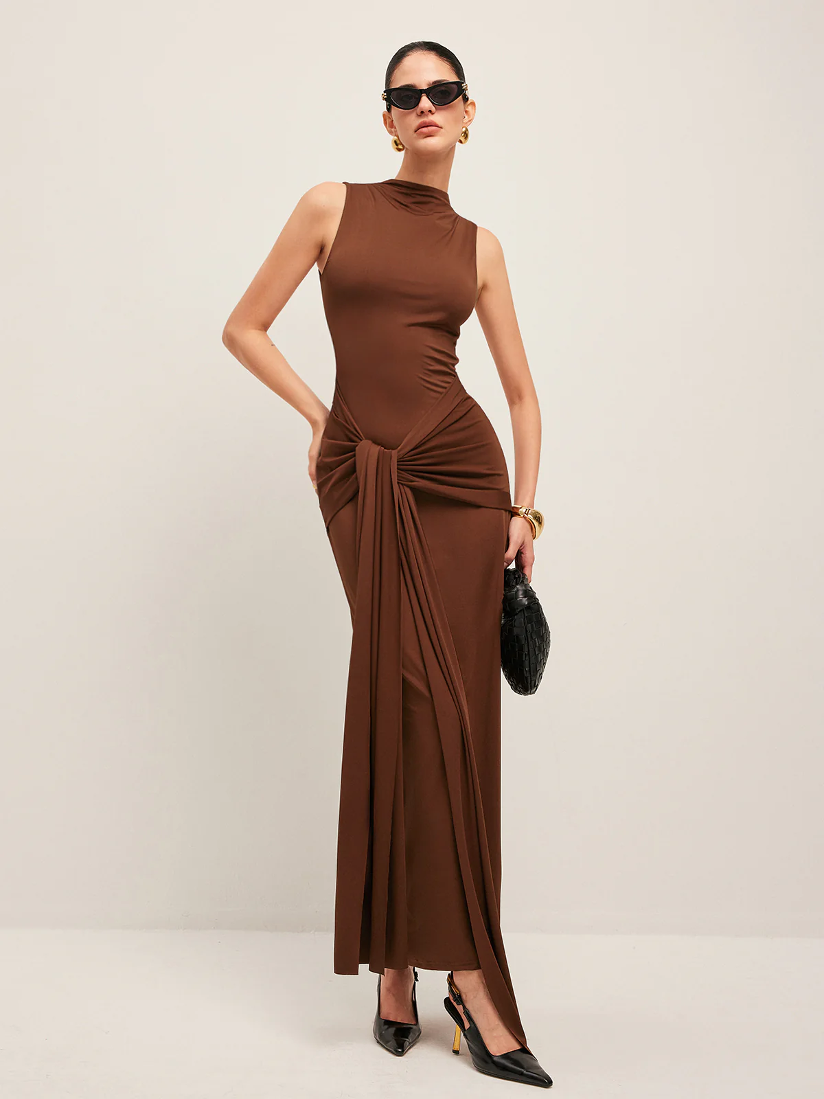 Twisted Knot Sleeveless Dress