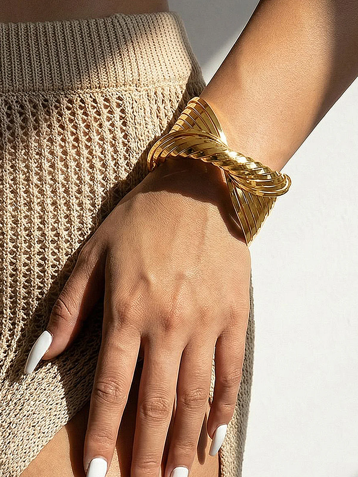 Twisted Multi Layer Cuff Bracelet - Image 4