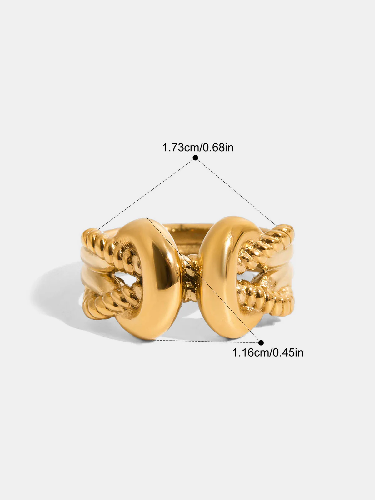 Twisted Rope Knot Statement Ring - Image 3