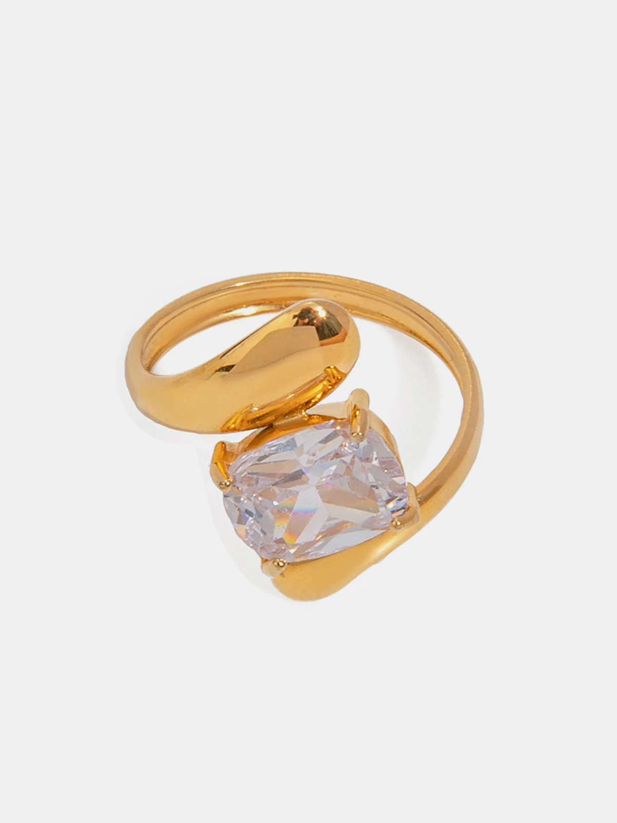 Twisted Zircon Statement Ring - Image 2