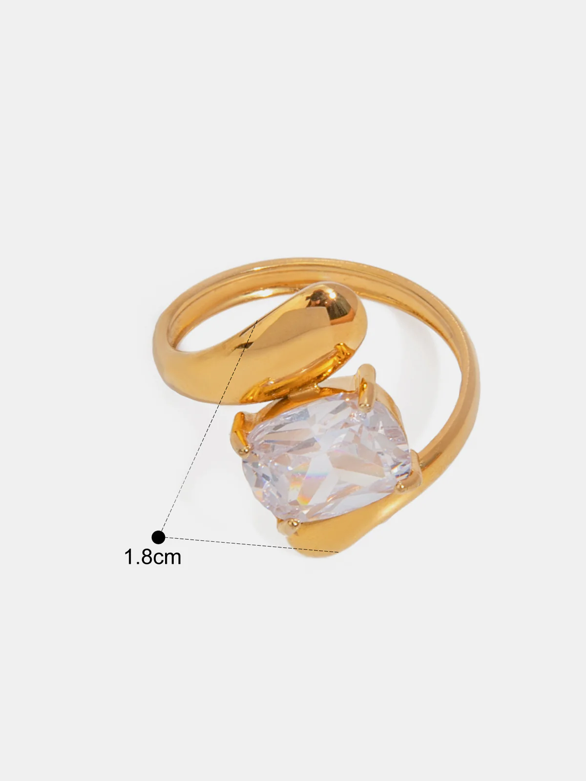 Twisted Zircon Statement Ring - Image 3